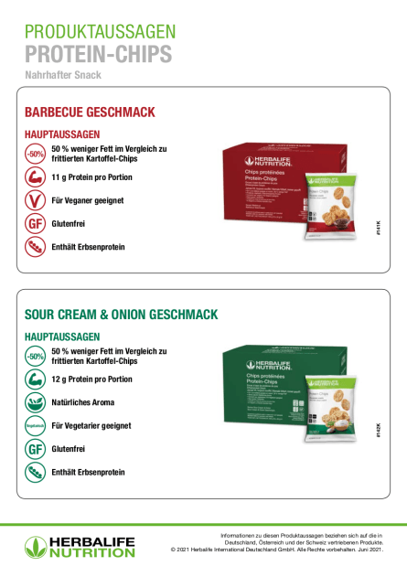 Herbalife Protein Chips Sour Cream & Onion 10x30g – Bild 4